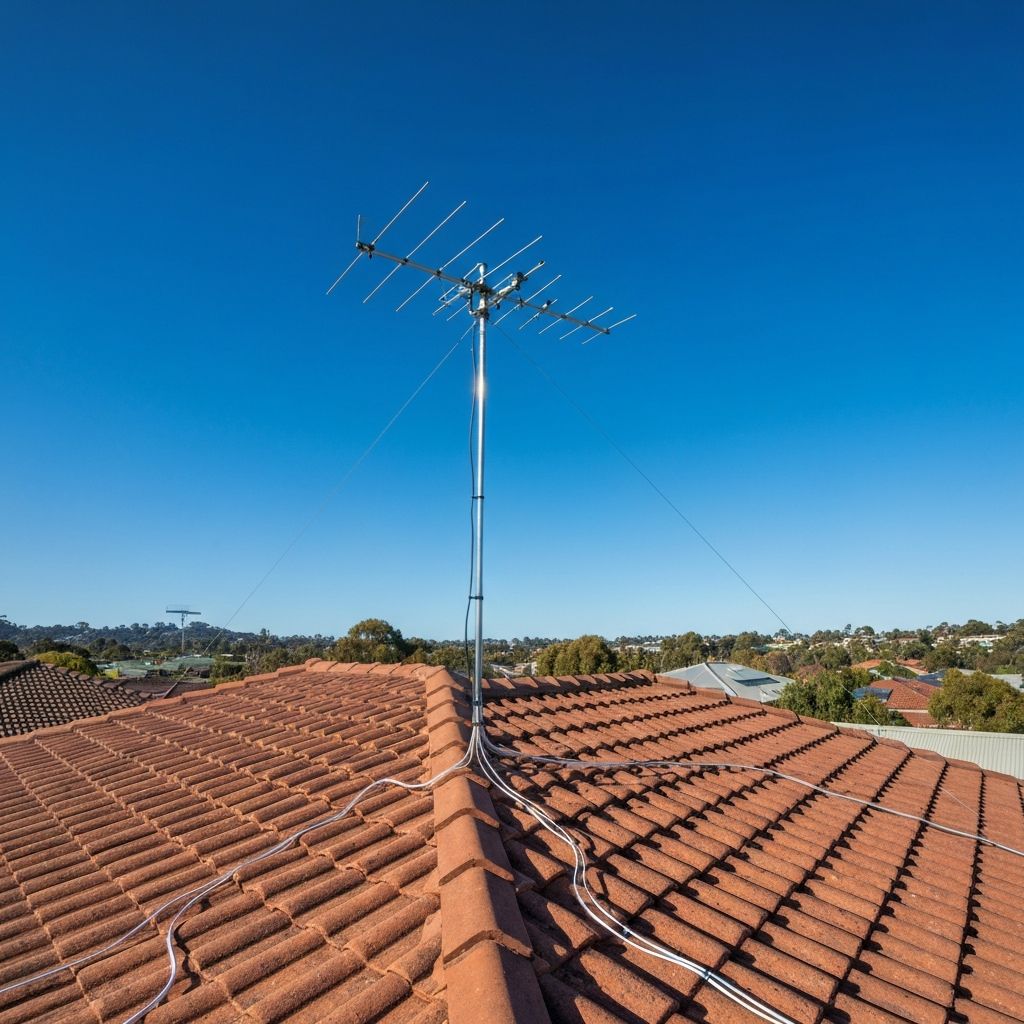 Clean and secure TV antenna installation in Perth