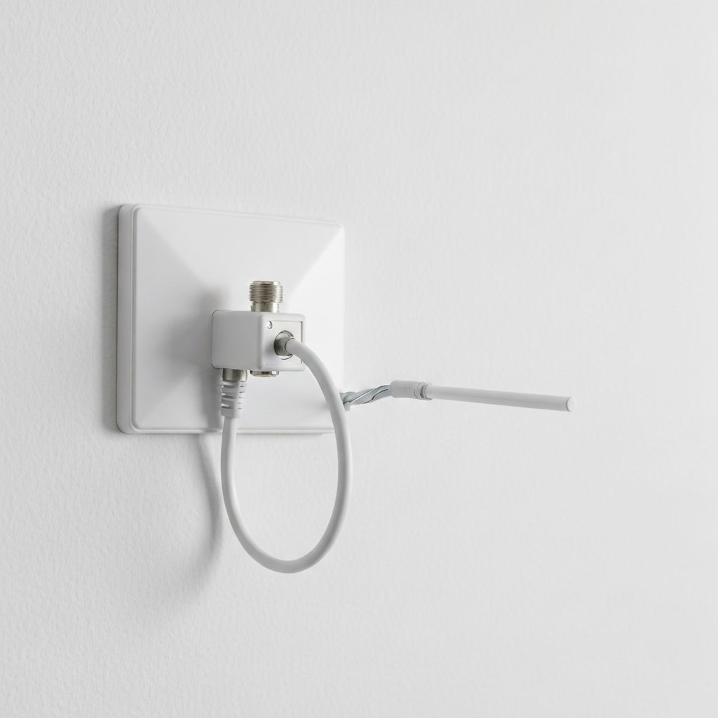 New TV antenna wall point installed neatly in Perth